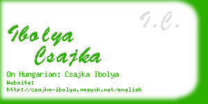 ibolya csajka business card